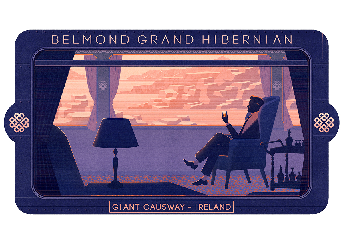Belmond Grand Hibernian illustrated sticker (Ireland)