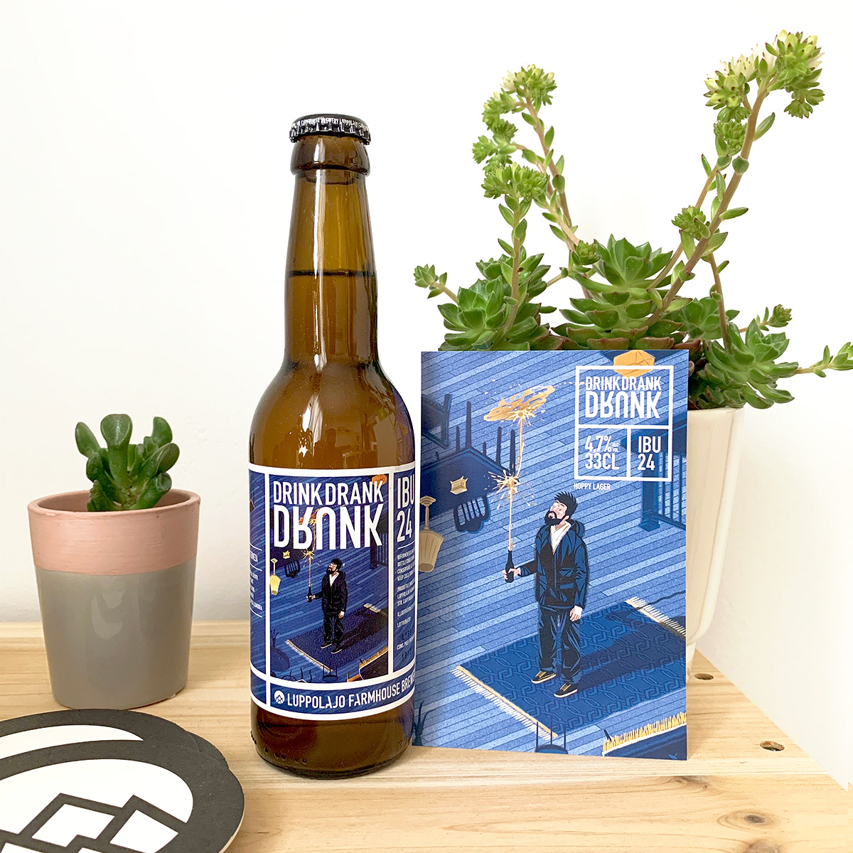 Beer Label Design and Postcard
