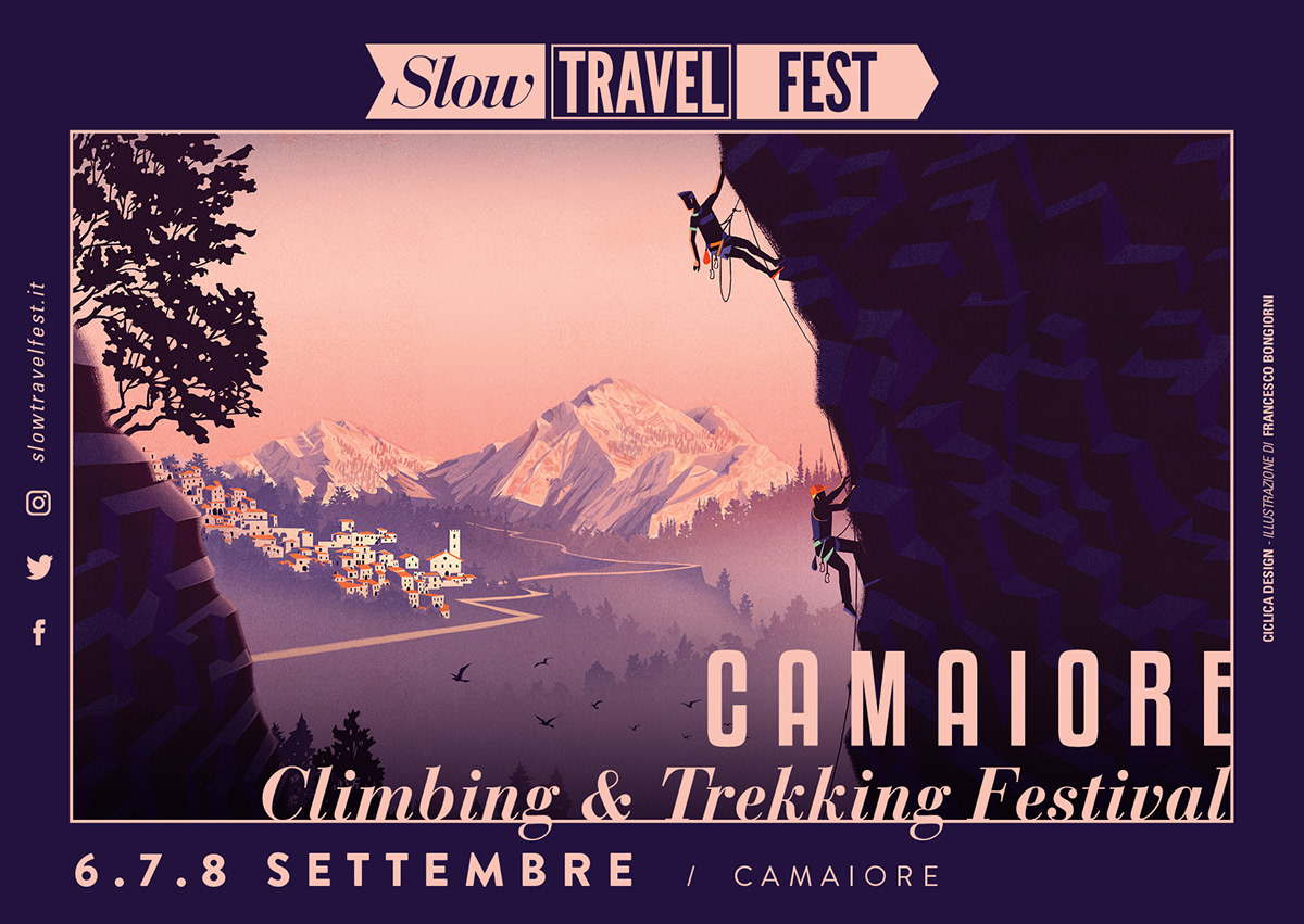 Climbing & Trekking Festival flyer layout