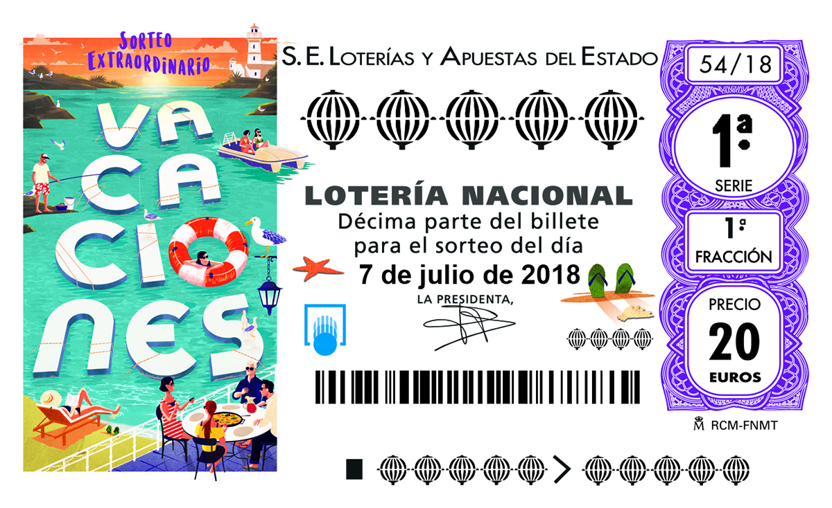 2018 Spanish National Lottery ticket