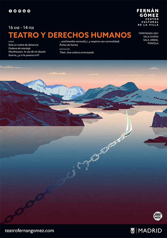 Teatro Fernán Gómez illustrated flyer