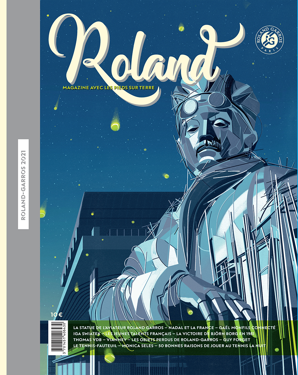 Roland Garros magazine illustrated cover